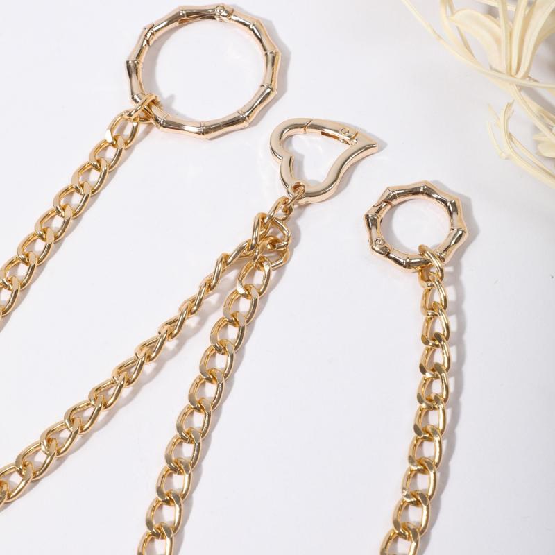 Men's Bamboo Circle Love Pants Chain Belt Direction