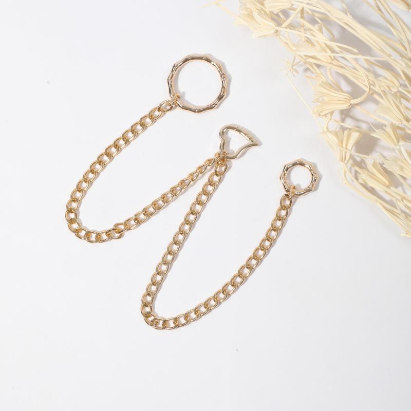 Men's Bamboo Circle Love Pants Chain Belt Direction