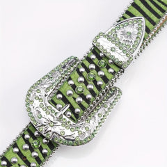 Rhinestone Flower Unisex Belt Jeans Artificial Diamond Belt