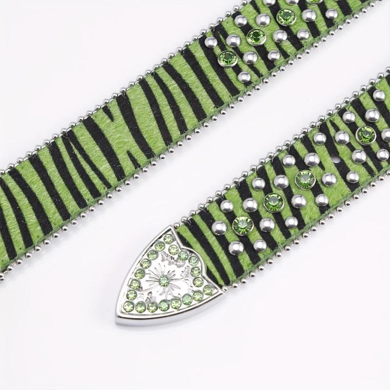 Rhinestone Flower Unisex Belt Jeans Artificial Diamond Belt