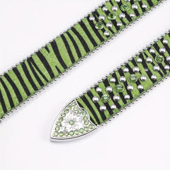 Rhinestone Flower Unisex Belt Jeans Artificial Diamond Belt