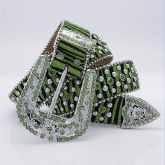 Rhinestone Flower Unisex Belt Jeans Artificial Diamond Belt