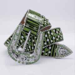 Rhinestone Flower Unisex Belt Jeans Artificial Diamond Belt