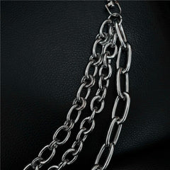 3 Layer Stainless Steel Men's Hip Hop Punk Pant Chain Keyring