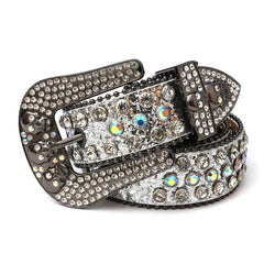 Men's Skull Rhinestone Belt Western Cowboy Bling Punk Jeans Jacket