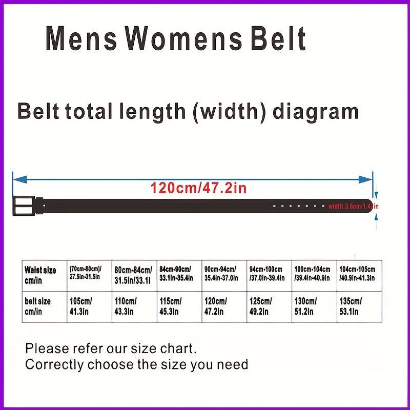 Men's Casual Leather Belt Square Buckle Christmas Gift