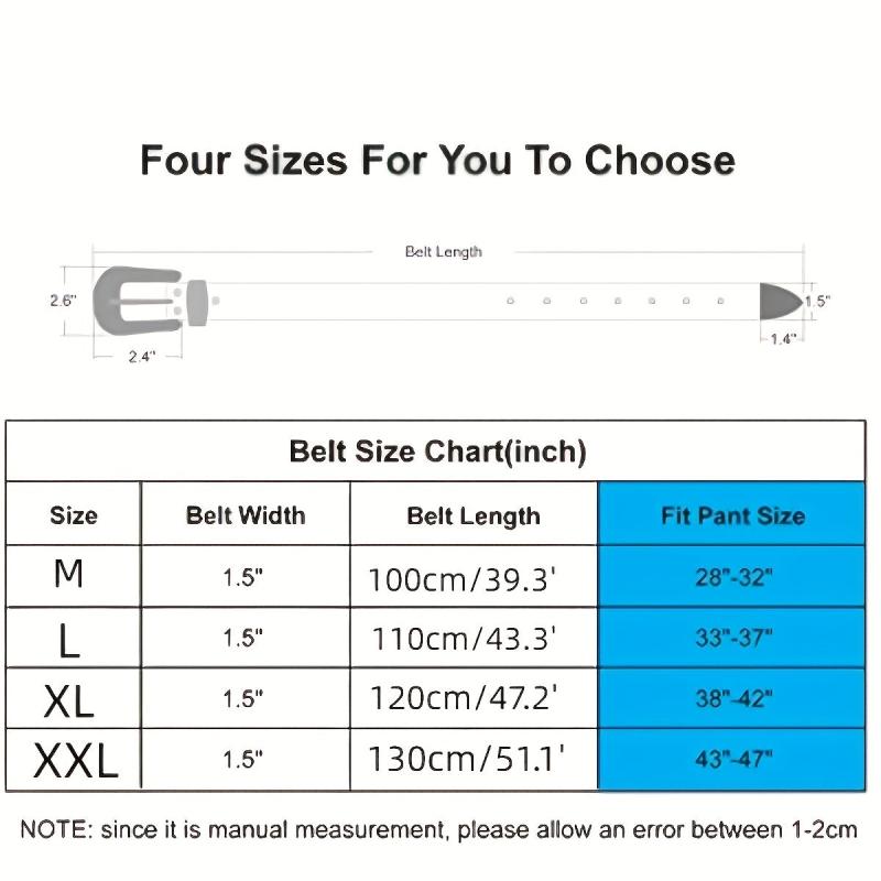 Skull Buckle Belt PU Leather Western Belt For Men