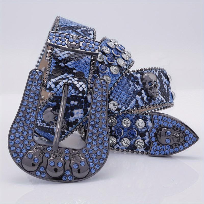 Studded Heavy Metal Skull Belt Buckle Waistband