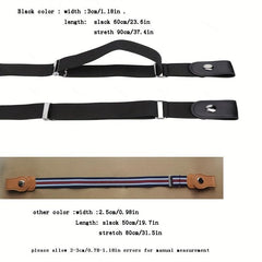 No Buckle Stretch Elastic Waist Belt For Jeans Pants