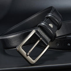 Men's Business Leather Belt Pin Buckle