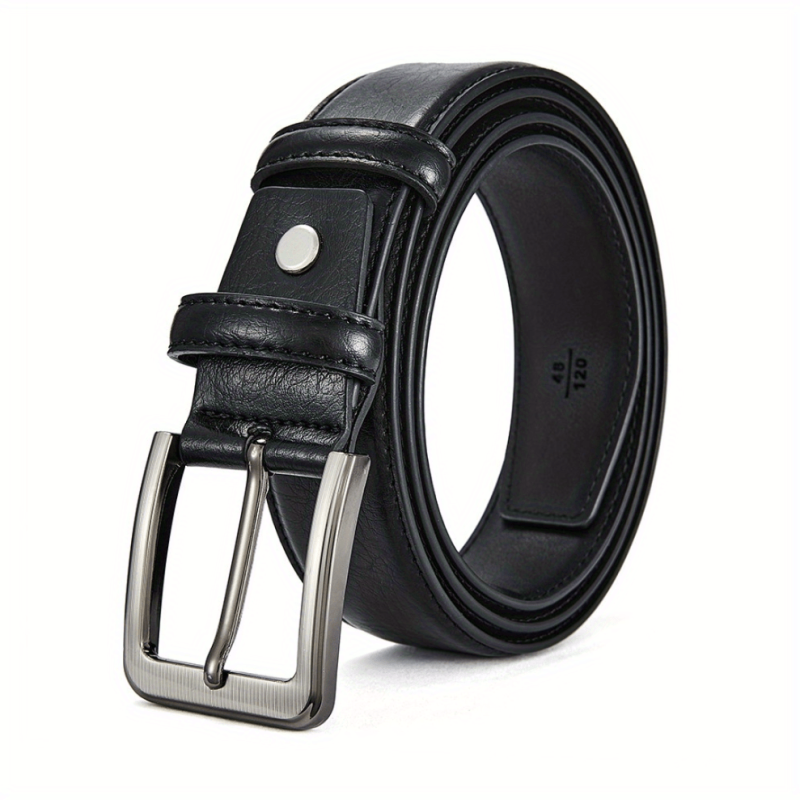 Men's Business Leather Belt Pin Buckle