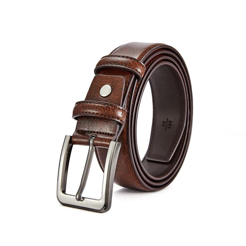 Men's Business Leather Belt Pin Buckle
