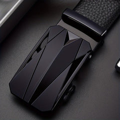 Men's Auto Buckle Leather Belt No Buckle