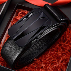 Men's Auto Buckle Leather Belt No Buckle