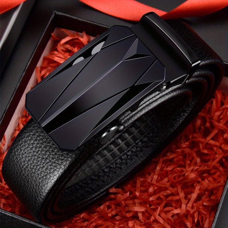 Men's Auto Buckle Leather Belt No Buckle