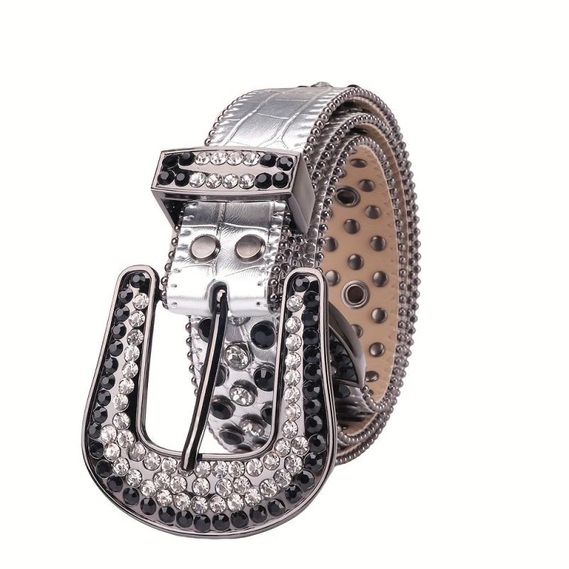 Sparkle Studded Rhinestone Western Cowboy Belt
