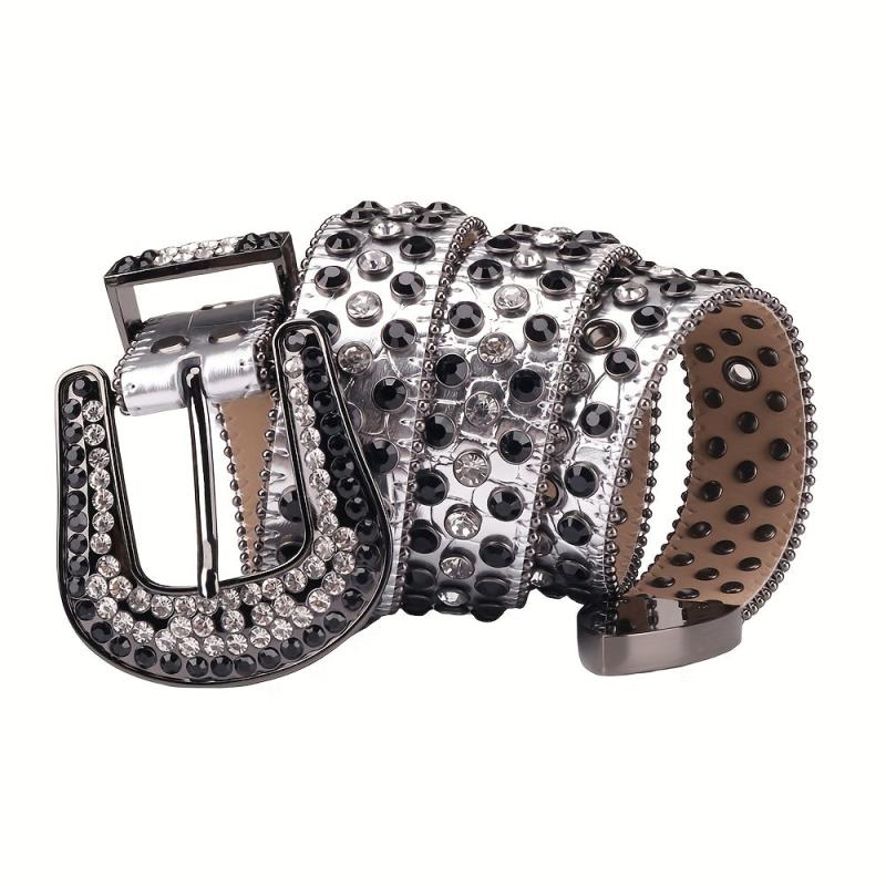 Sparkle Studded Rhinestone Western Cowboy Belt