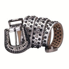 Sparkle Studded Rhinestone Western Cowboy Belt