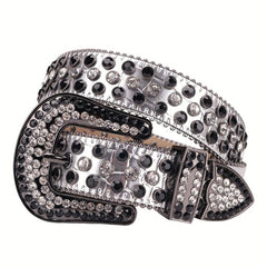 Sparkle Studded Rhinestone Western Cowboy Belt