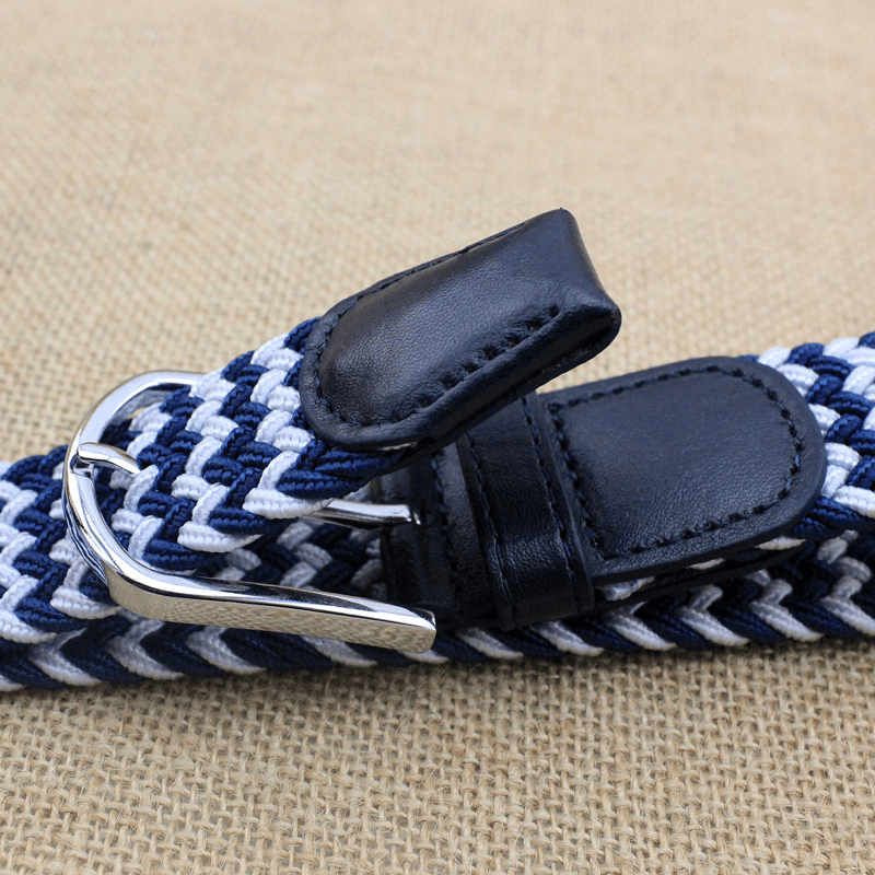 Men's Casual Woven Belt Pants Decorative Belt