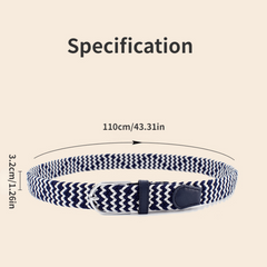 Men's Casual Woven Belt Pants Decorative Belt