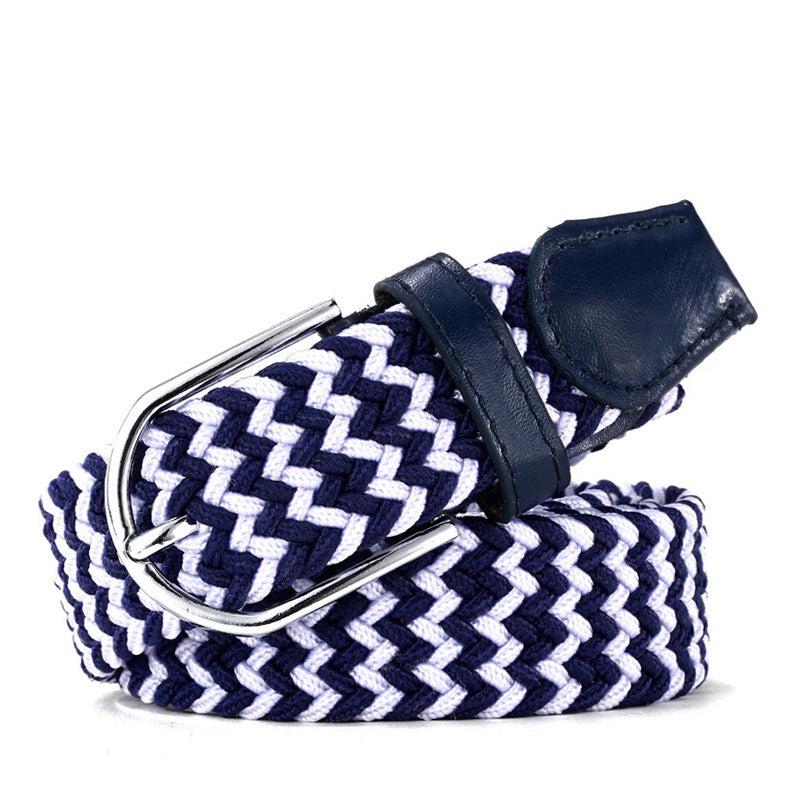 Men's Casual Woven Belt Pants Decorative Belt