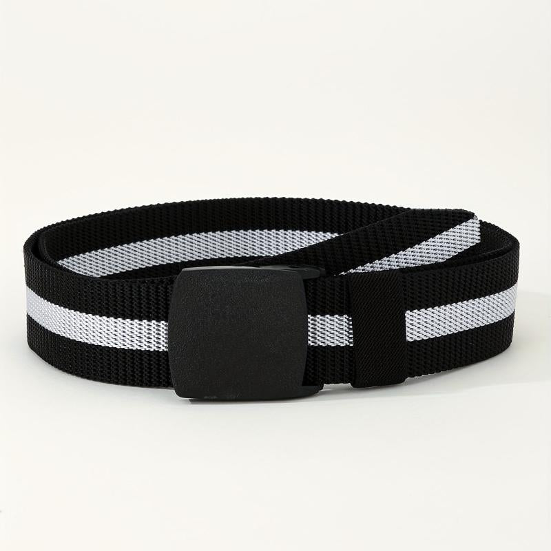 Men's Casual Nylon Leather Belt with Automatic Buckle