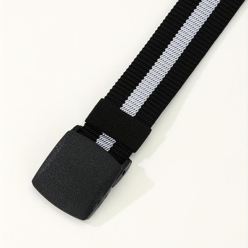 Men's Casual Nylon Leather Belt with Automatic Buckle