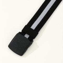 Men's Casual Nylon Leather Belt with Automatic Buckle
