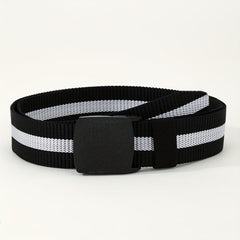 Men's Casual Nylon Leather Belt with Automatic Buckle