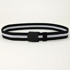 Men's Casual Nylon Leather Belt with Automatic Buckle