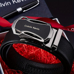Men's Leather Belt Automatic Buckle Father's Gift