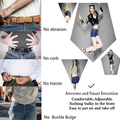 Seamless Elastic Invisible Jeans Belt for Men and Women