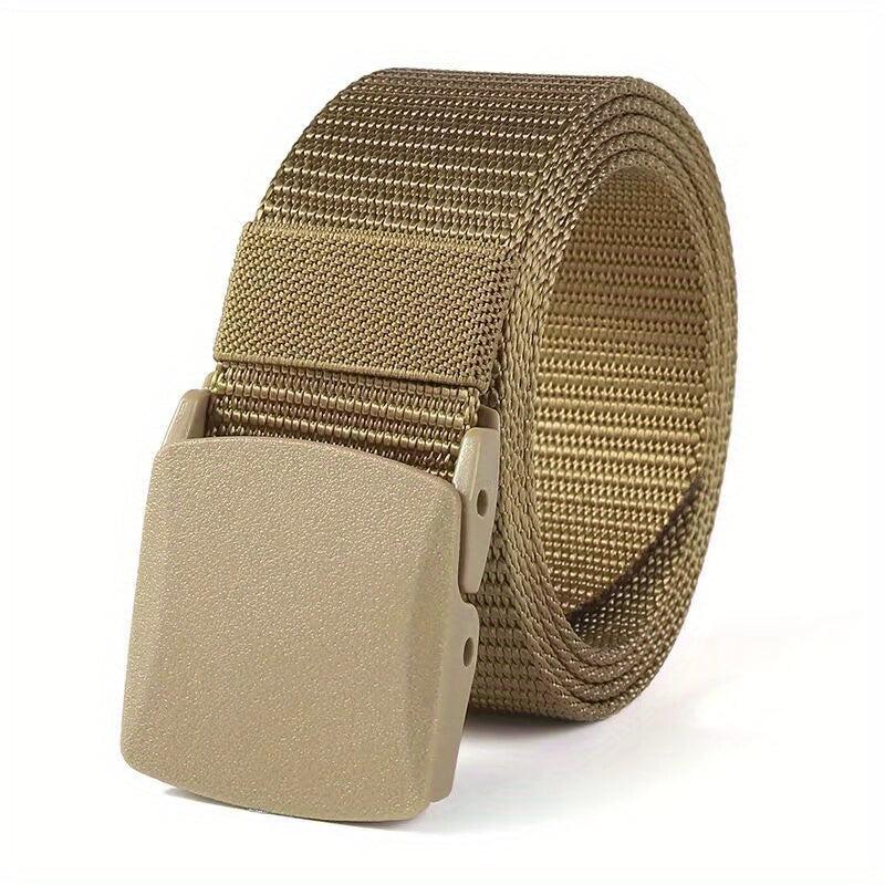 Men's Canvas Belt with Plastic Buckle - Outdoor Casual Breathable Belt