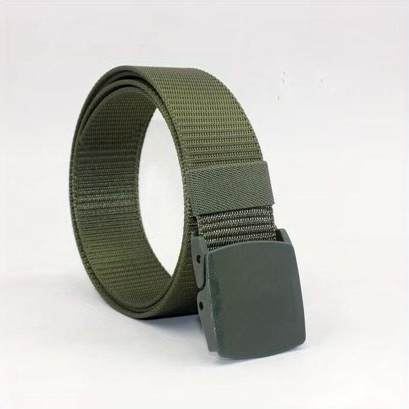 Men's Canvas Belt with Plastic Buckle - Outdoor Casual Breathable Belt