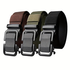 Men's Outdoor Training Belt Nylon Webbing Metal Buckle Work Belt