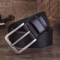Men's Leather Belt Pin Buckle Waist Strap