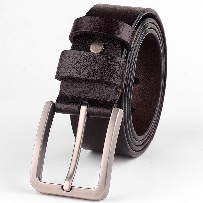 Men's Leather Belt Pin Buckle Waist Strap