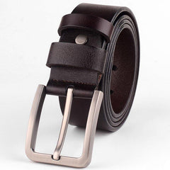 Men's Leather Belt Pin Buckle Waist Strap