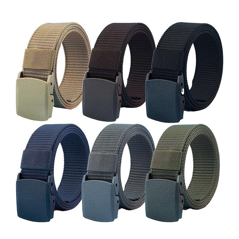 Men's Non Metal Non Magnetic Buckle Nylon Belt