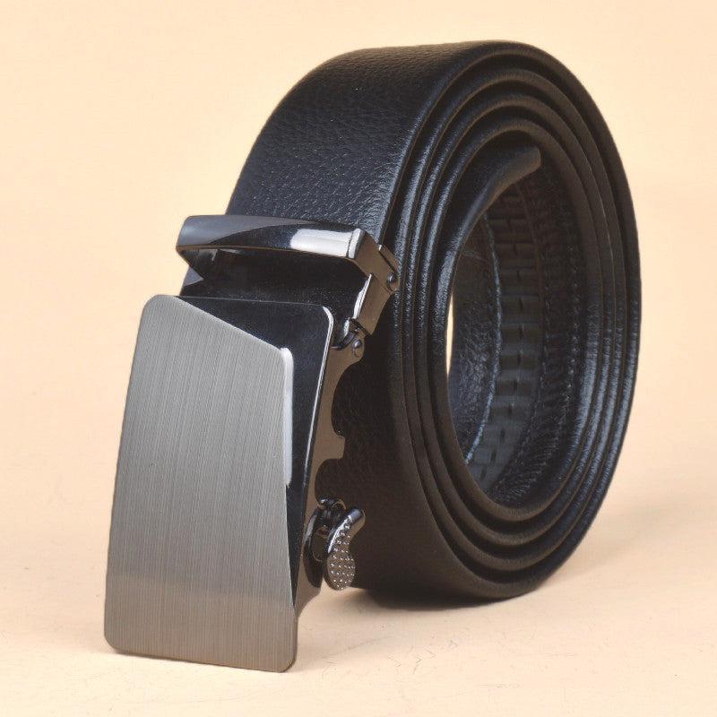 Men's Alloy Automatic Buckle PU Leather Business Casual Belt