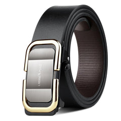 Men's Toothless Leather Pants Belt Automatic Buckle Plus Size