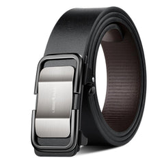 Men's Toothless Leather Pants Belt Automatic Buckle Plus Size