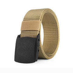 Men's Canvas Belt Plastic Buckle Metal Military Tactical Waist Belt