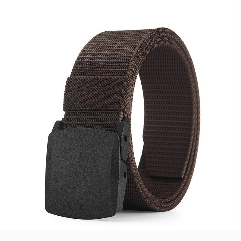 Men's Canvas Belt Plastic Buckle Metal Military Tactical Waist Belt