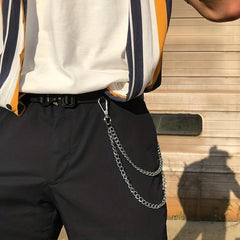 Men's Pants Chain Punk Hip Hop Pants Chain Waist Chain