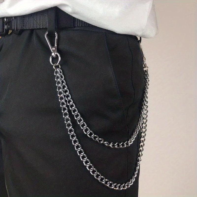 Men's Pants Chain Punk Hip Hop Pants Chain Waist Chain