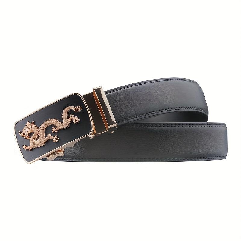 Chinese Style Men's Business Casual Belt with Dragon Buckle