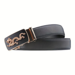 Chinese Style Men's Business Casual Belt with Dragon Buckle
