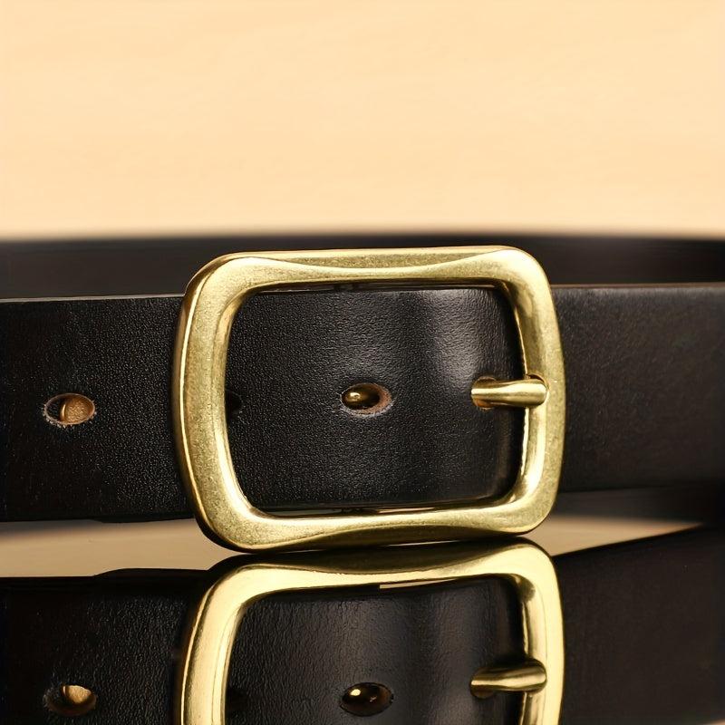 Men's Vintage PU Leather Belt with Pin Buckle